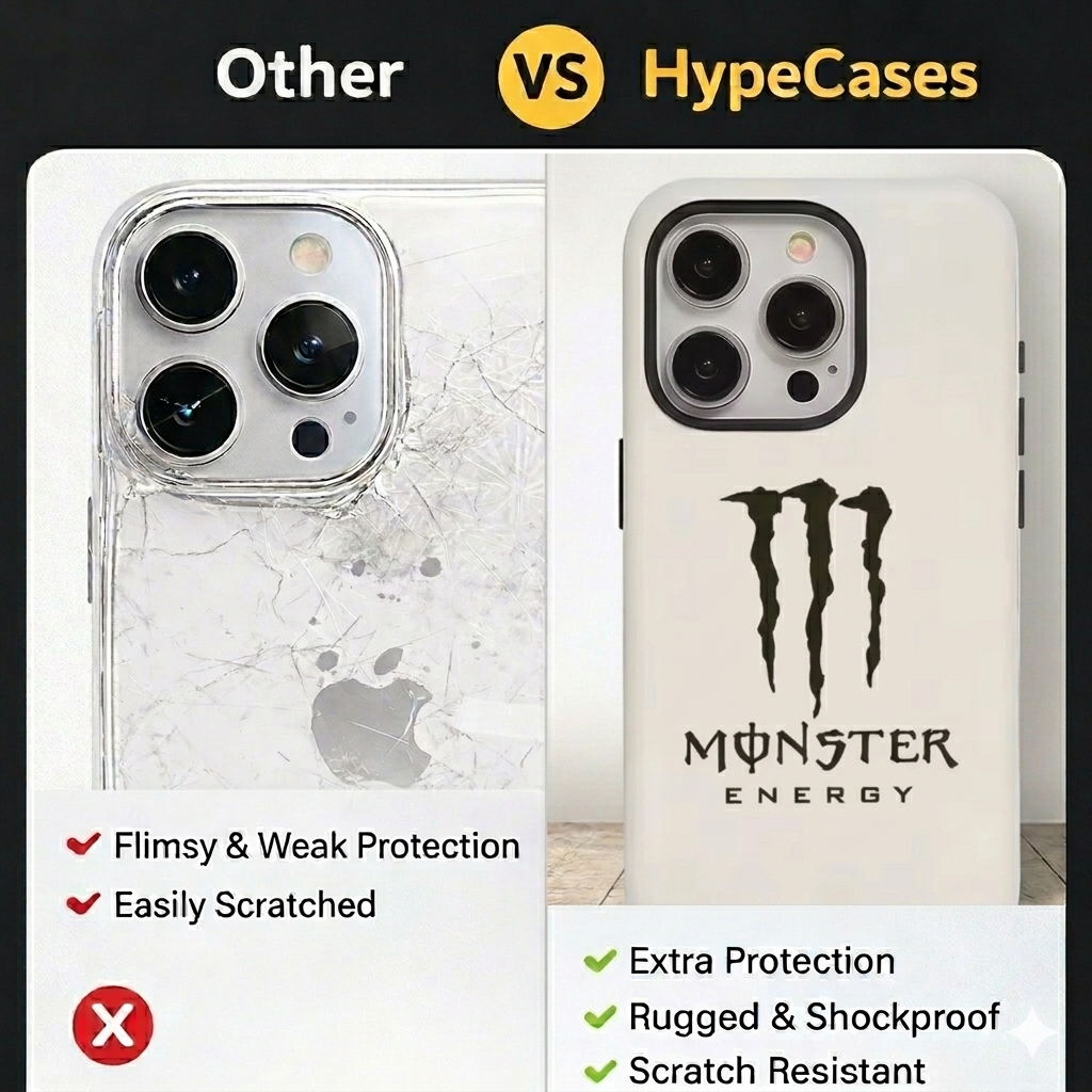 White Minimal Monster Case