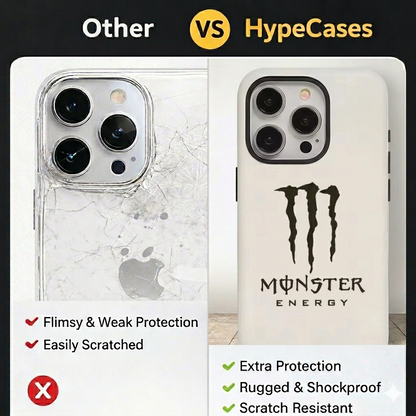 White Minimal Monster Case