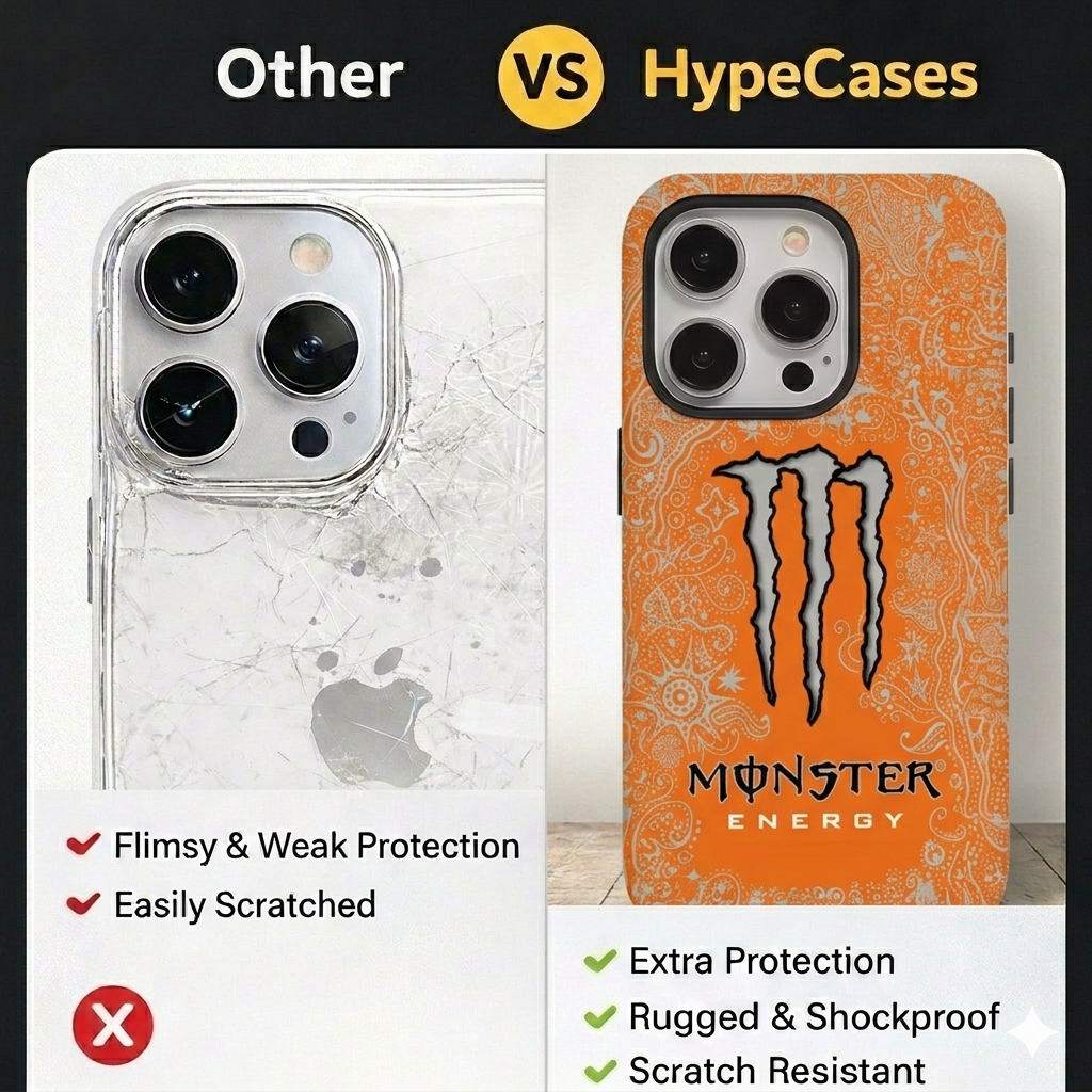 Orange Pattern Monster Case