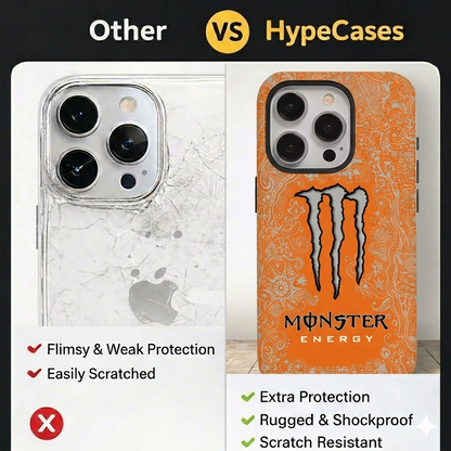 Orange Pattern Monster Case